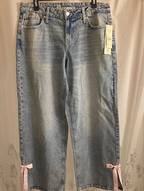 No Boundaries Side Bow Baggy Jeans